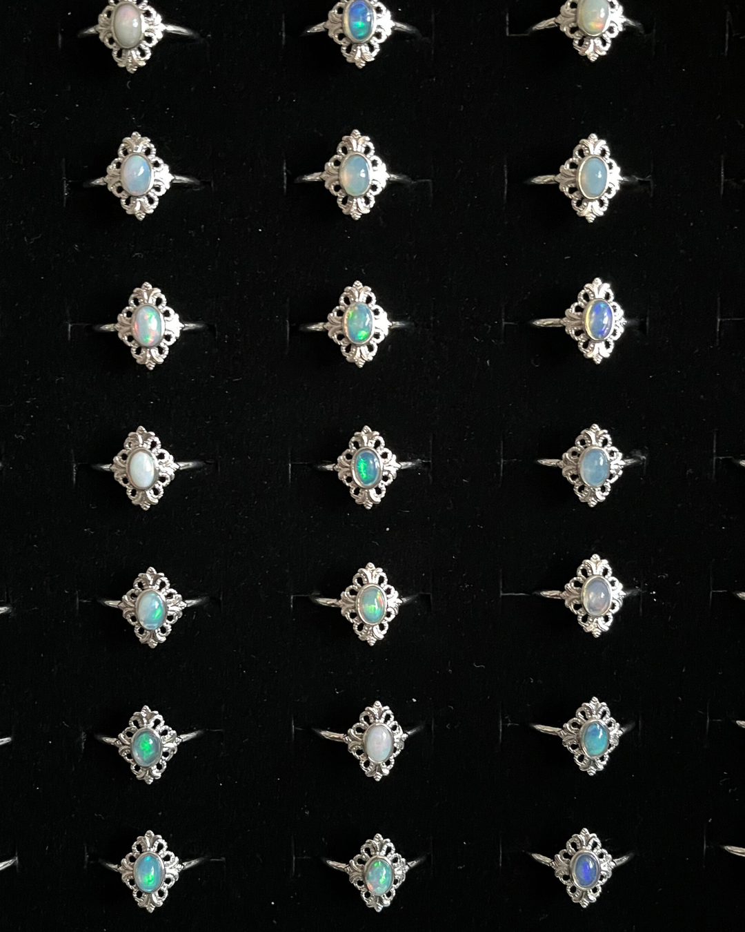 Opal Gemstone Ring all group