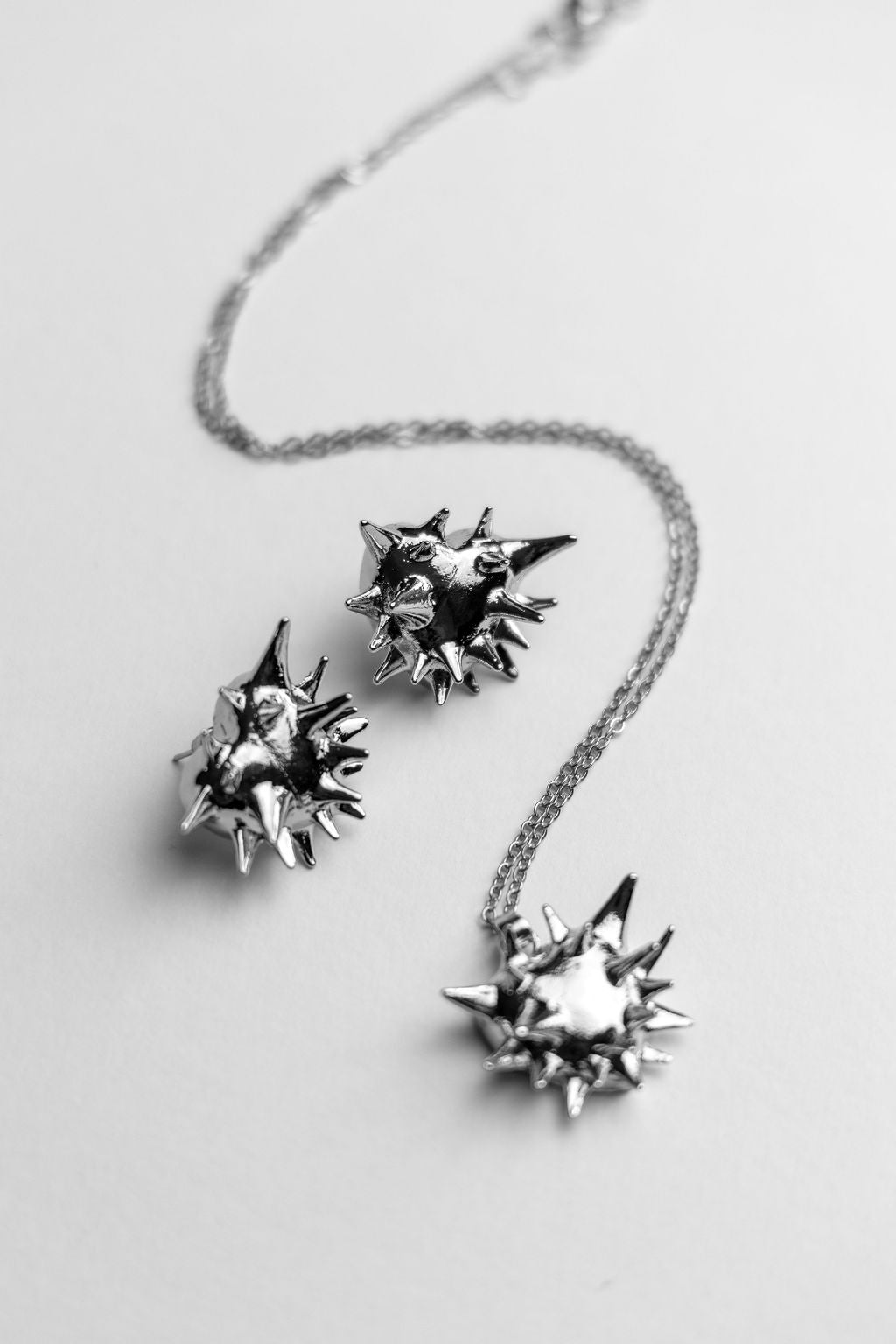 Doomed Heart Necklace & Earrings Bundle Set