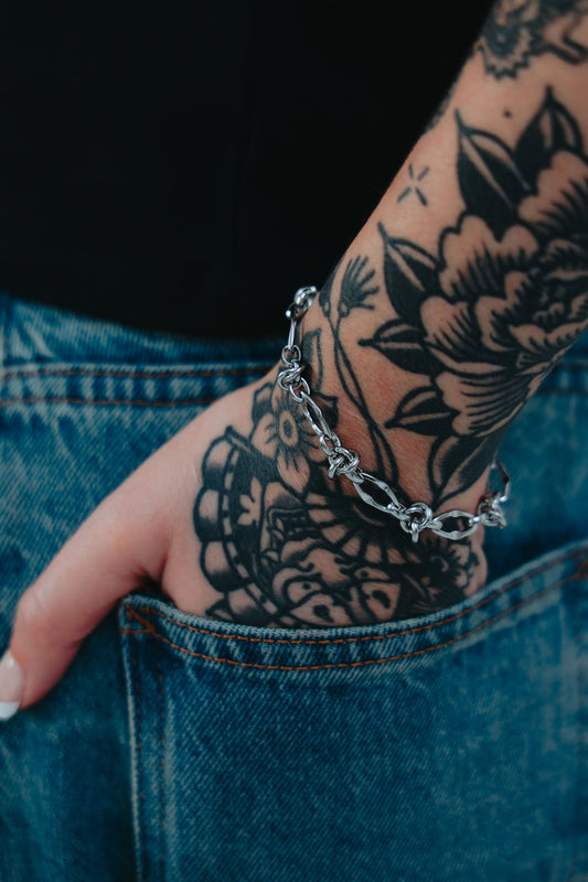 After The Storm Necklace & Rose Knot Bracelet Bundle Set