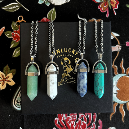 Calm - White Howlite Necklace – Pendant for Calm and Stress Relief