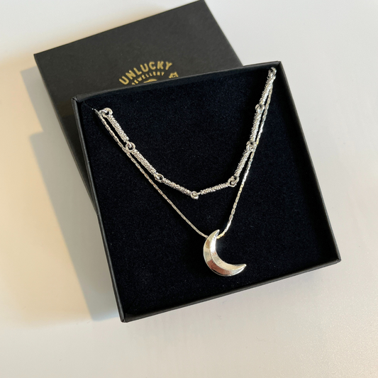 Fireheart Crescent Layered Necklace set