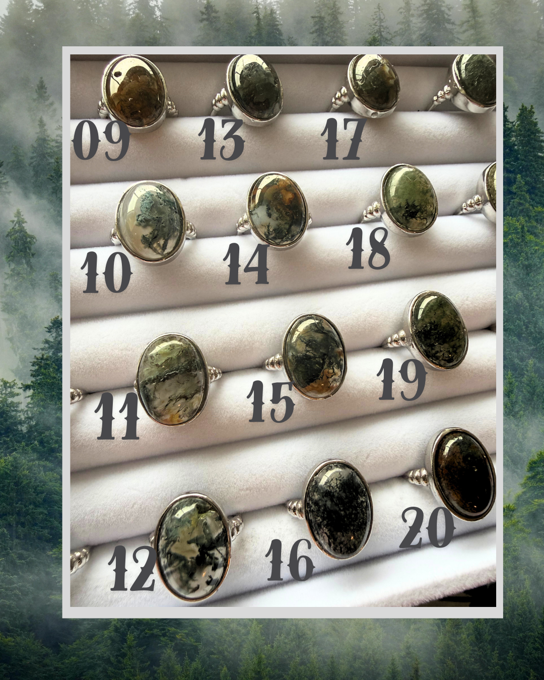 Forest Spirit- Moss Agate Gemstone Ring