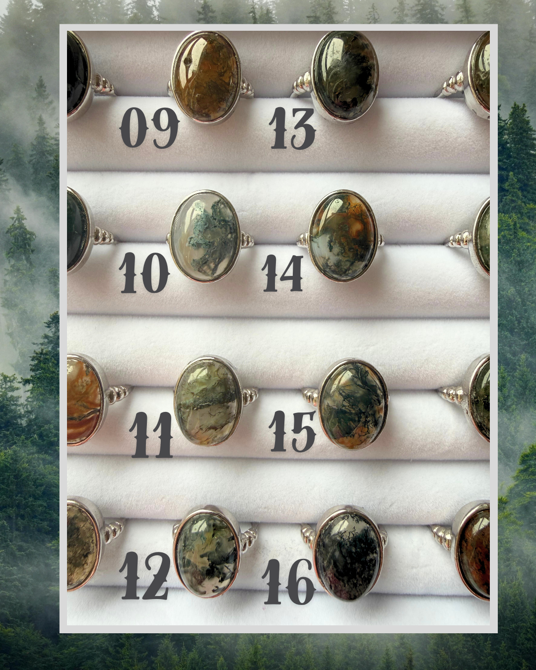 Forest Spirit- Moss Agate Gemstone Ring