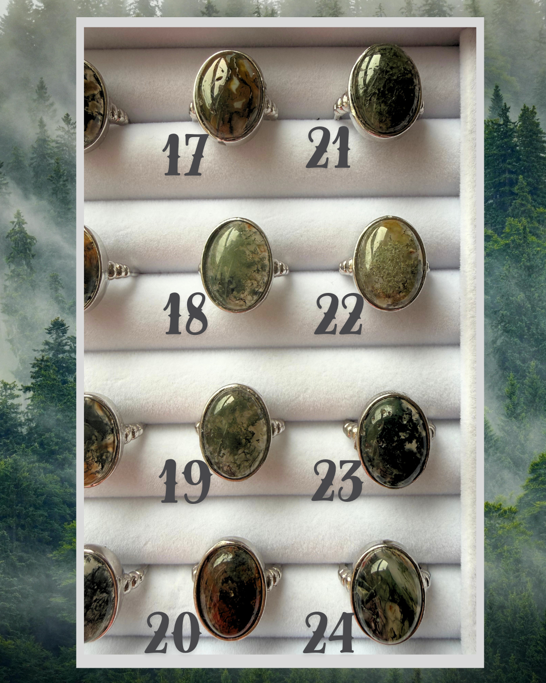 Forest Spirit- Moss Agate Gemstone Ring