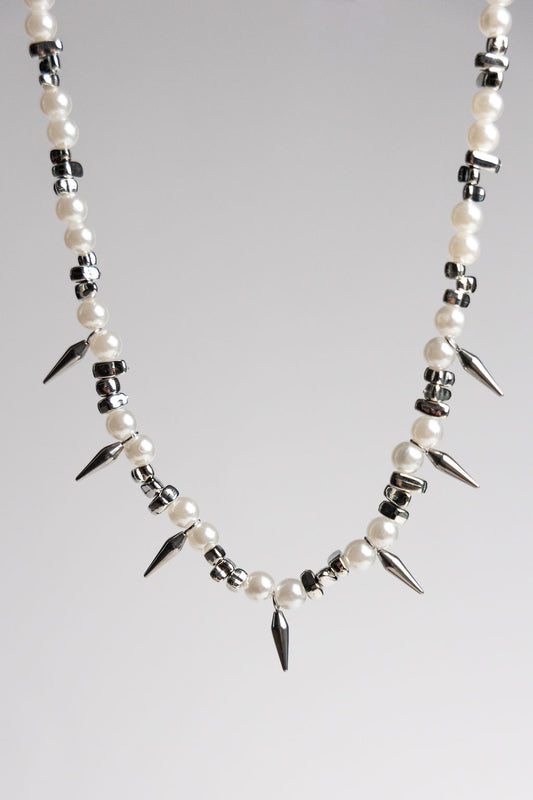 Concrete Halo - Spikes & Pearl Necklace